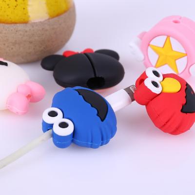 China Fashionable Factory Selling 3D Models Cute Animal Bite Earphone Charging USB Data Cartoon Cable Protector for sale