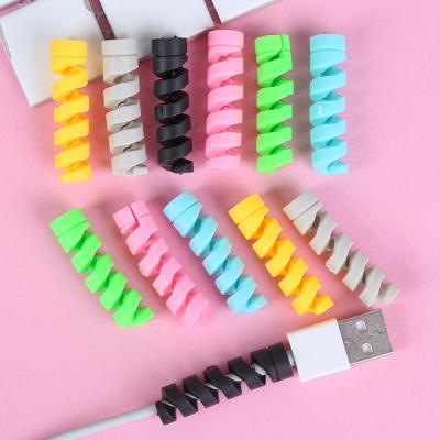 China Single Factory Sells Customizable Single Cable Winder Earphone Charger Silicone Cable Organizer For iPhone for sale