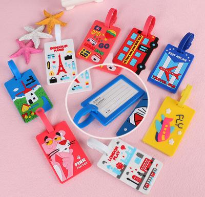 China Factory Price Cartoon Style Cartoon Style PVC Eco-friendly Wholesale High Quality Eco-friendly Luggage Tag Custom Luggage Tag for sale