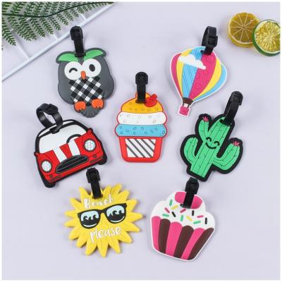 China Eco-friendly Latest Style Cartoon High Quality Soft PVC Plastic Shaped Luggage Tag Can Be Customized Luggage Tag for sale