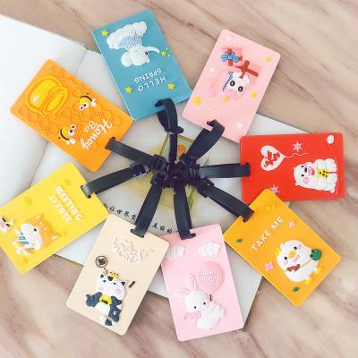 China High Quality Eco-friendly Wholesale Rubber Label Cartoon Style PVC Custom Luggage Tag Eco-friendly Luggage Tag for sale