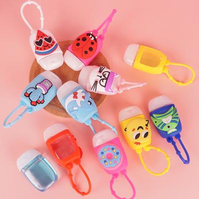 China Eco-Friendly 30ML Hand Sanitizer Holder Wholesale Eco-Friendly Hand Sanitizer Pocket Cartoon Hand Sanitizer Bottle Holder Ellipse Bottle Holder for sale