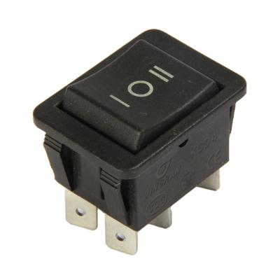 China Double reset dpdt 3 way 6 pin ON-OFF rocker switch for sale