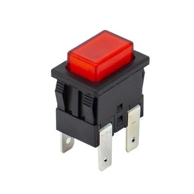 China (ABOVE) - ; JINGHAN ON-OFF illuminated latch plastic square led push button switch 220V with 24V lamp for toys for sale