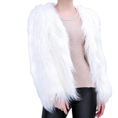 China Anti-wrinkle Faux Fox Fur Coat Ladies Lit Women Bomber Jacket for sale