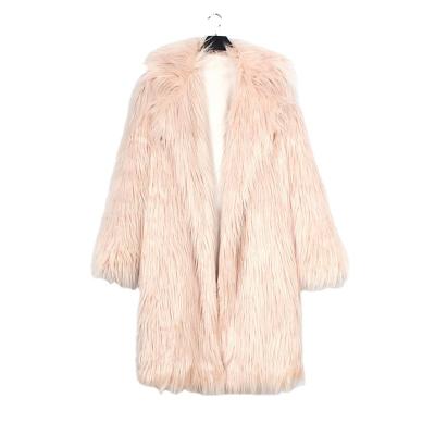 China Fashion Winter Fur Plus Size Women Anti-wrinkle Long Maxi Warm Lady Overcoat Fox Fur Plus Faux Coat for sale