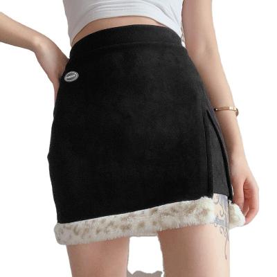 China Sustainable High Waist Split Skirt Asymmetric Women's Hip Bag Slit Skirts for sale