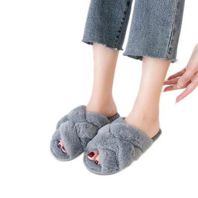 China Fashion Trend Autumn And Winter Thickened Casual Shape Women's Slippers Bottom Cross Weave for sale