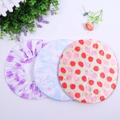 China EXFOLIATING 3 Pieces Fashionable Satin Fabric Single Layer Water Resistant Shower Cap Bulking for sale