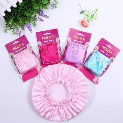 China Promotional Viable Water Resistant Satin Wrapped Shower Cap for sale