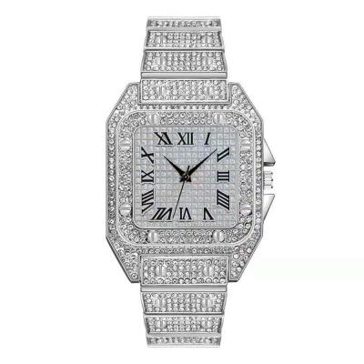 China Wholesale Automatic FANJIN Date Watch Stainless Steel Swiss Ice Out Style Full Diamond Customized Rhinestone Watch Hip Hops Diamond Watch for sale