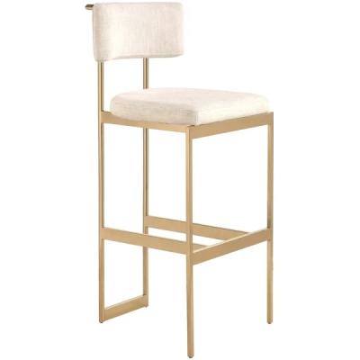 China Nordic stable modern eco-friendly cheap umpire chair kitchen restaurant furniture bar stools metal velvet bar stool counter gold for sale