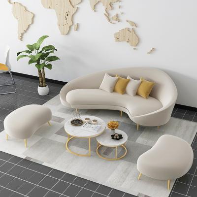 China 2021 Hot Sale Customized Modern Simple 4 Seater Modern With Two Armrest Sofa Living Room Furniture Sponge Stage Design Sofa For Home Use for sale