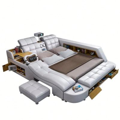 China Factory wholesale modern multifunctional luxury single fabric storage leather furniture double smart smart sofa bed modern massage for sale