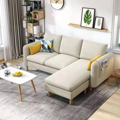 China Canvas Furniture Modern L Shape Cloud Couch Sofa Modern Cheap Sale White Velvet Factory Directly MYJ Sofa Fabric Living Room Set for sale