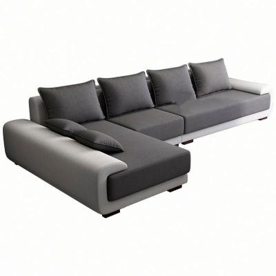 China Nordic Modern Corner Sofa Lounge Sectional Velvet Sofa Sofa Sets Modern Luxury Living Room Style Furniture Design Fabric L Shape for sale