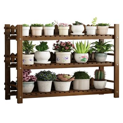 China Living Room Floor-to-Ceiling Multi-Layer Balcony Shelf Living Room Solid Wood Indoor Small Flower Stand for sale