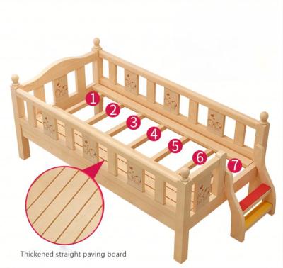 China Nordic Environmental Friendly Kid Bed Modern Solid Wood Bedroom Bed Luxury Kids Hutches Simple Kids Bed Doll Hutches For Kids for sale