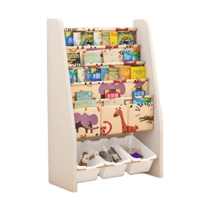 China Modern Hot Sale Children's Bookshelf Furniture Multi-Layers 5 Tiers Wooden Corner Cartoon Pattern Space Saving Kids Book Shelves for sale