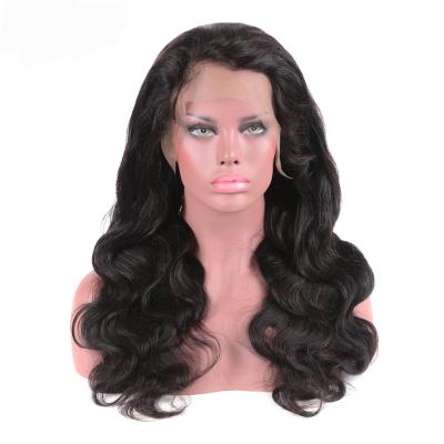 China China Wholesale Cheap High Quality Body Wave Human Hair Lace Front Natural Black Wig For Women for sale