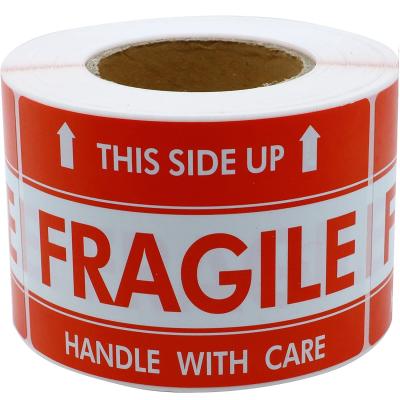 China With multi color& uses waterproof permanent adhesive fragile stickers self-adhesive warning fragile label roll for sale