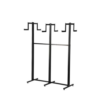 China Heavy type - can hang more goods and not shake quality products six ways size extended floor holding anti-rust black thick hanging clothes rack for sale