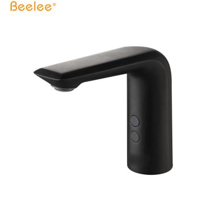 China Sense Faucets Beelee Bathroom Black Sensor Infrared Faucet Automatic Smart Faucet for sale