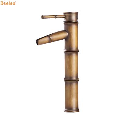 China Badarmatur Art Deco Electric Single Faucet/Retro Beelee BL0408AH Brass Tall Spout Bath Mixer Taps Deck Mount Bathroom Vessel Faucets for sale