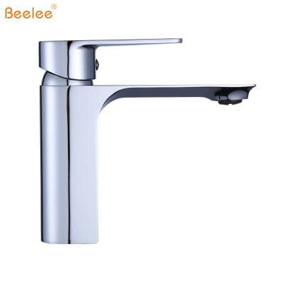 China Brand New Polished Beelee Chrome Electric Faucets Single Handle Taps One Hole Mixer Tap Sink Faucet Bathroom Brass Face Basin Faucet for sale