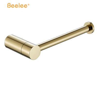 China Eco-friendly Beelee Gold Brass Wall Mount Paper Tissue Holder for sale