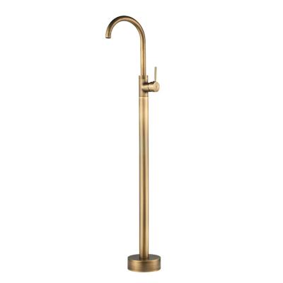 China Without Slide Bar Beelee BL19001A Antique Color Bathroom Tub Faucet Bath Shower Faucet Free Standing Floor Mounted Mixer Tap for sale