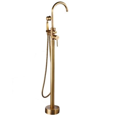 China Freestanding Bathtub Faucet Filler Antique Floor Mount Bathroom Sliding Bar Beelee BL19002A Freestanding Bathtub Faucet for sale