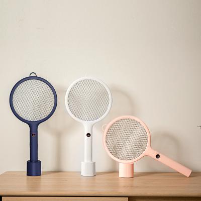 China Sustainable New Arrivals 2000mAh Smart Mosquito Killer Rechargeable Electronic Led Racket for sale