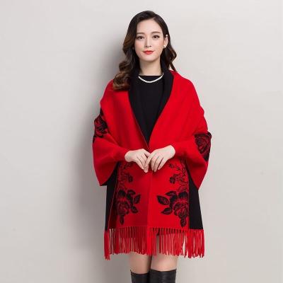 China 2022 fashionable and hot new fashion multicolor hot sale wholesale shawl with peony flower pattern travel shawl for sale