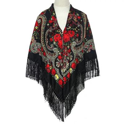 China Fashionable and warm autumn and winter cashmere plus colorful Russian style square scarf ladies shawls wholesale for sale