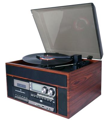 China Auto Changer Patented Fully Automatic All In One Turntable Player with Auto Changer &ESS, Cassette, USB SD Play& Recording& CD, RADIO for sale