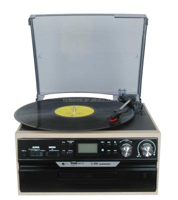 China Bluetooth Connection DESONIC TURNTABLE MULTI PLAYER AUDIO TURNTABLE WITH CD USB RADIO BAND for sale