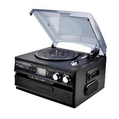 China 2019 Top Selling CD Player USB BT Vinyl Turntable MP3 Encoding Phonograph With Radio Cassette for sale