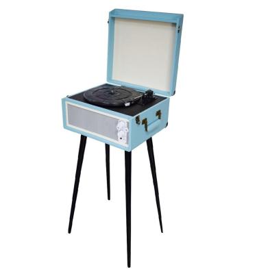 China Factory Supply Large Size Suitcase Vinyl Record Turntable High End Player with Auto Return and Detachable Wooden Legs for sale