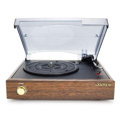 China Wooden Appearance with Dust Cover Vintage Phonograph Turntable Vinyl Record Player 3-Speed ​​Stereo Speaker LP Wood Classic Records Built in Speakers RCA Fingerboard for sale