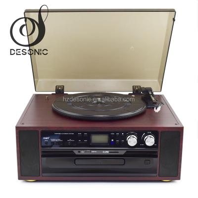 China USB SD|RADIO|CASSETTE RECORDER|3-Speed ​​Turntable|2017best CD Price New Optical Needle Record Player for sale