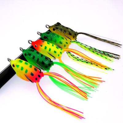 China Silicone Best Selling Small Soft Silicone Colorful Painted Frog Fishing Lures for sale