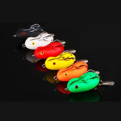 China Hot Selling Rubber Double Hooks Soft Rubber Frog Bait Fishing Lure For Saltwater And Freshwater for sale