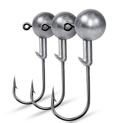 China Outdoor Fishing Activity 10 Pcs Per Bag 1-20G Barbed Metal Lead Hooks For Soft Lures for sale