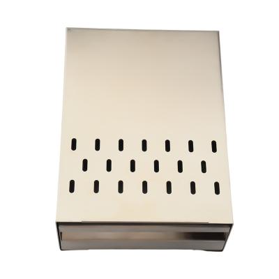 China Viable Stainless Steel Coffee Knock Box Mini Type Drawer Knock Box Bartender Tools Espresso Knock Box for sale