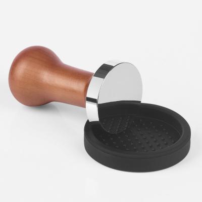 China Single Viable High Quality 51mm Coffee Tamper Set Coffee Tamper Dispenser With Beech Wood Handle for sale