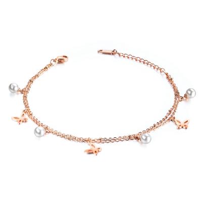 China New Design FASHIONABLE Butterfly Anklet Women Anklet Chain Foot Jewelry for sale