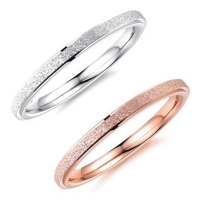 China Unique Designs Fashionable Attractive Popular Romantic Rose Gold Couple Ring for sale