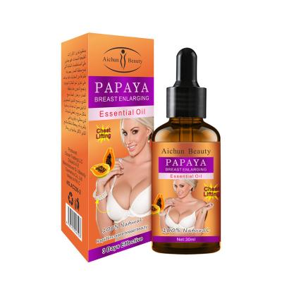 China Pure Organic Breast Enhancers OEM Breast Enlargement Oil Papaya Chest Firming Enhancement Massage Breast Oil Women for sale