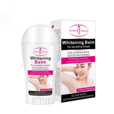 China Whitening OEM Pure Natural Organic Armpit Whitening Aluminum Free Armpit Brighten Deodorant Stick 50g for sale